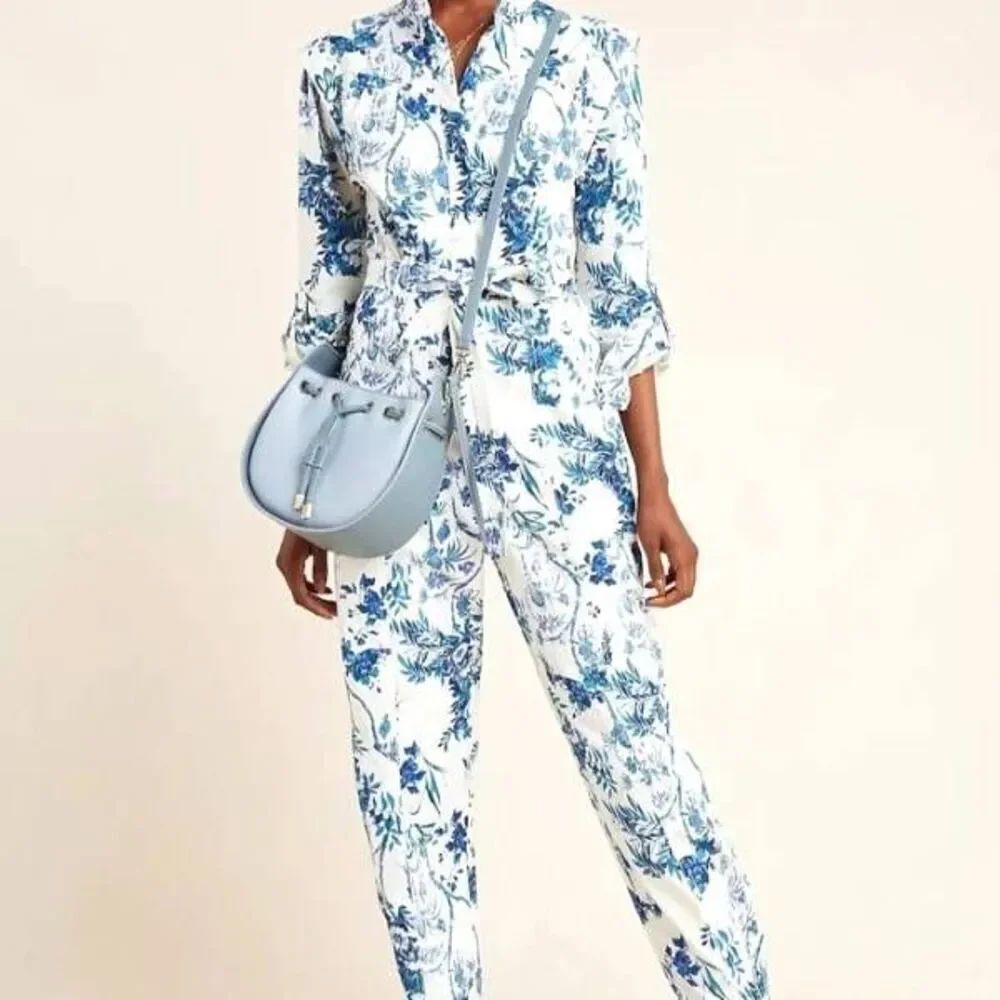 Anthropologie Lucienne Belted Jumpsuit Size 16P